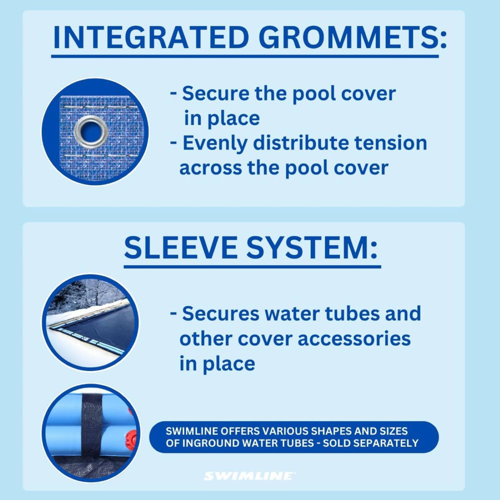 Swim Central 55ft. Blue Inground Rectangular Swimming Pool Winter Cover